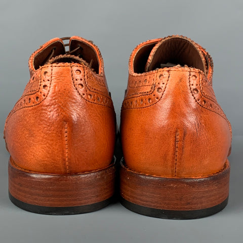 PAUL SMITH Taille 11,5 Chaussures à lacets en cuir perforé Tan