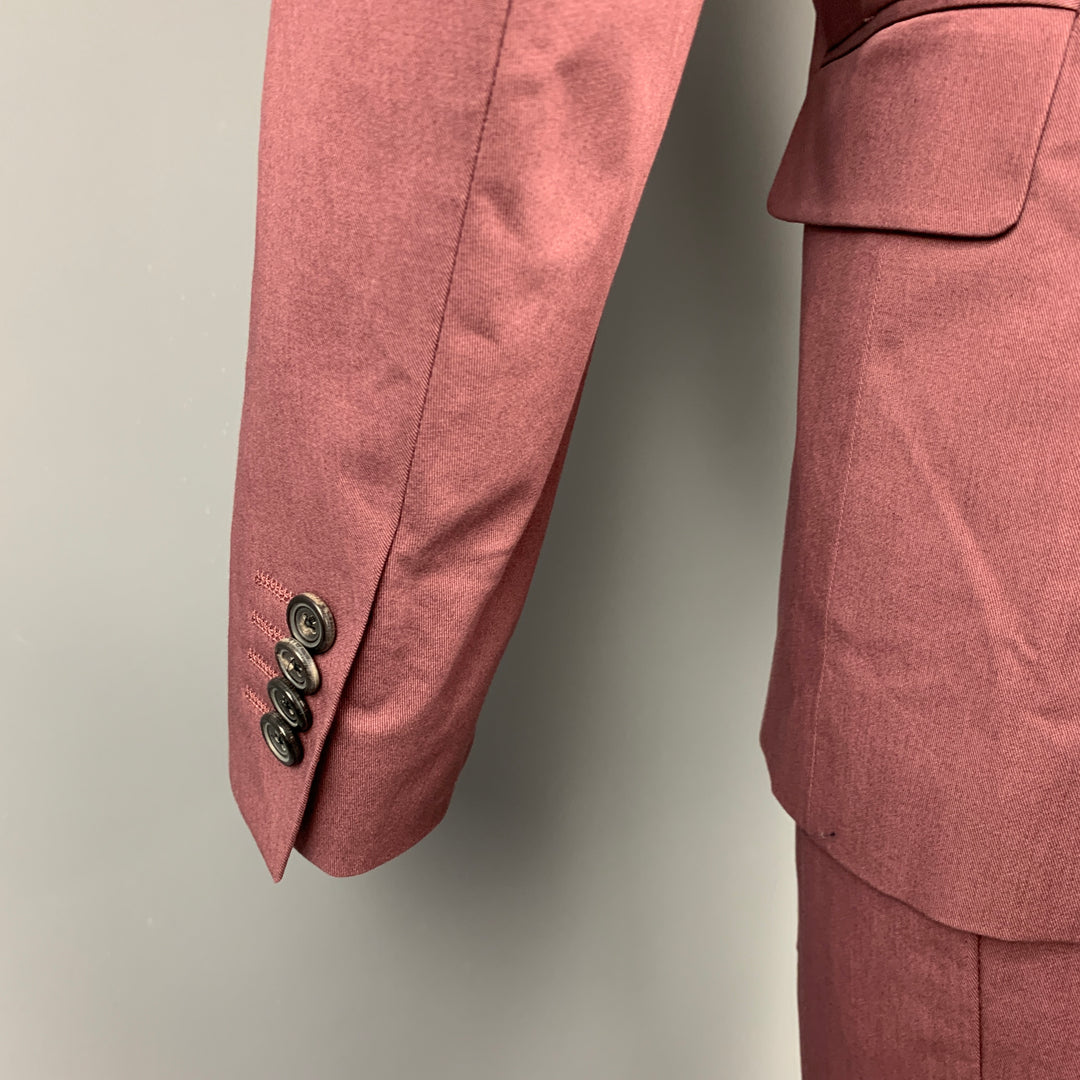 PAUL SMITH Size 38 Mauve Cotton Notch Lapel Suit