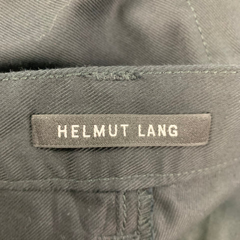 HELMUT LANG Size 32 Black Cotton Cropped Casual Pants