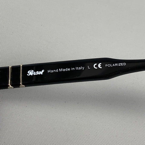 PERSOL Lunettes de soleil bouclier en acétate noir
