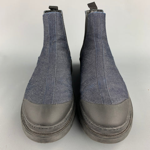 WANT LES ESSENTIELS Size 11 Indigo Denim Pull On Ankle Boots