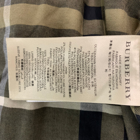 BURBERRY LONDON  Size 44 Olive Quilted Nylon Blend Jacket