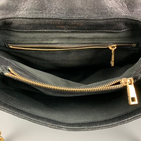 MARC JACOBS Black Quilted Leather Cross Body Handbag