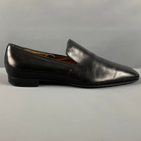 PAUL STUART Size 9.5 Black Leather Loafers