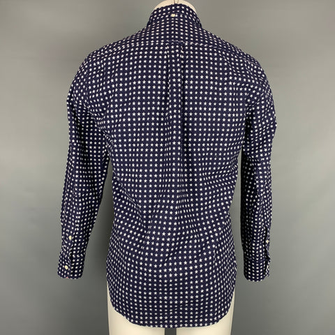GITMAN BROS for OPENING CEREMONY Size M Navy & White Stars Cotton Long Sleeve Shirt