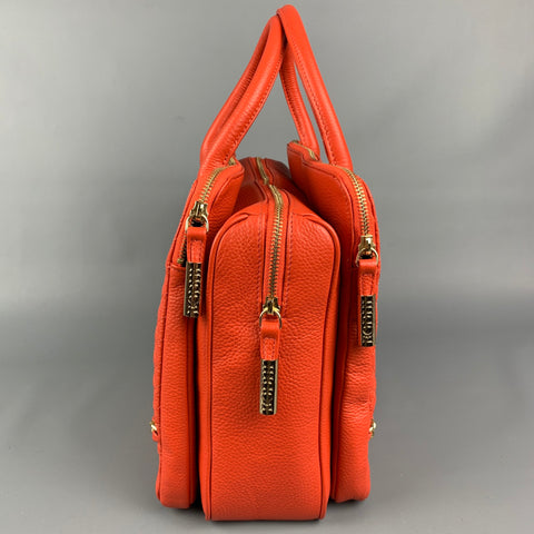 BODHI Red & Gold Quilted Leather Tote Handbag