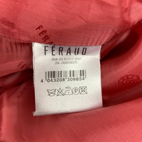 FERAUD Size 12 Pink Cashmere Notch Lapel Jacket Blazer