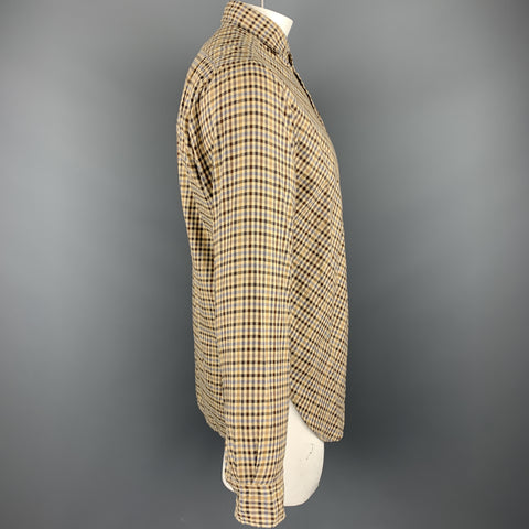 ENGINEERED GARMENTS Size L Beige Plaid Cotton Button Up Long Sleeve Shirt