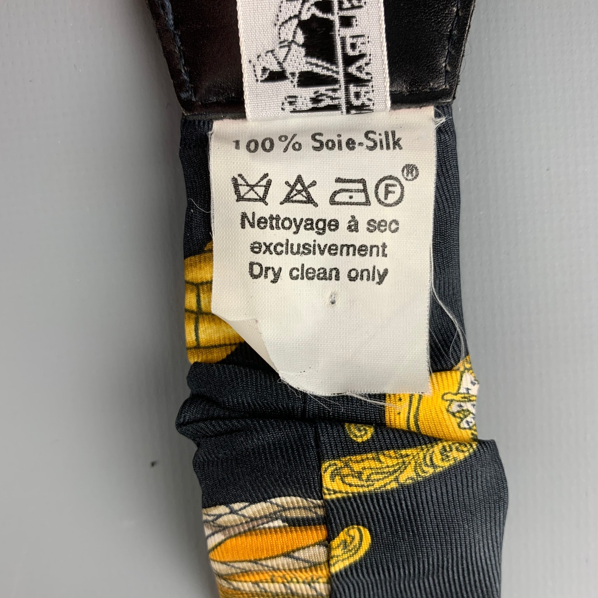 HERMES Black & Gold Silk Leather Suspenders – Sui Generis Designer