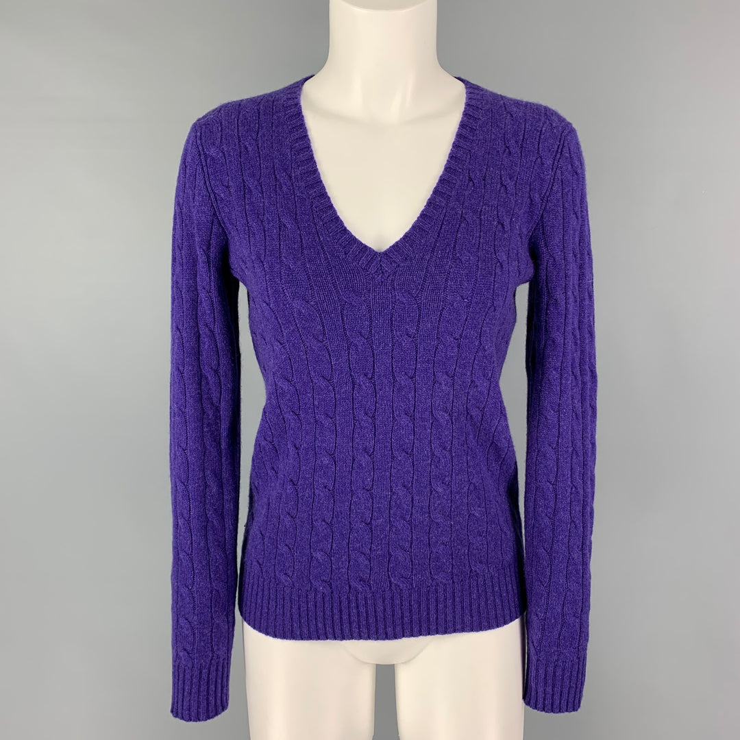 Polo Ralph Lauren Women's Cable-Knit V-Neck Sweater
