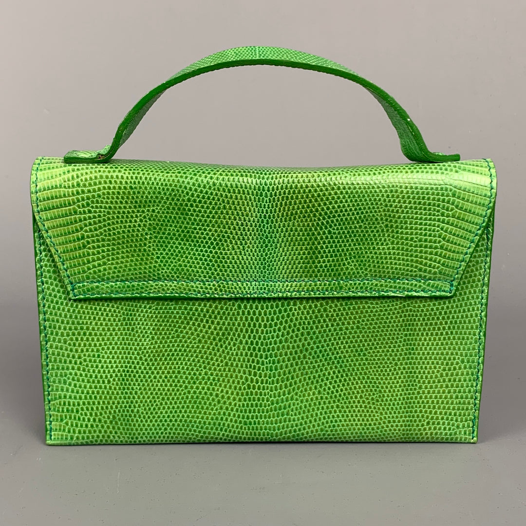 CALVIN KLEIN COLLECTION Green Lizard Leather Mini Bags