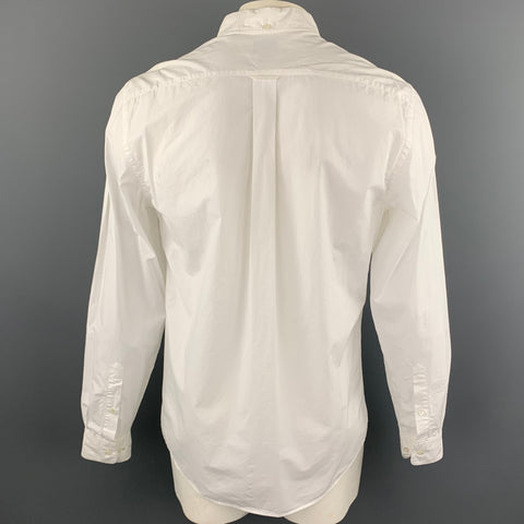 ACNE STUDIOS Size L White Cotton Button Down Long Sleeve Shirt