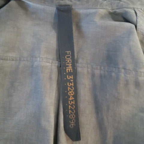 FORME 3’3204322896  Size S Charcoal Washed Dyed Cotton Long Sleeve Shirt FORME 3’3204322896