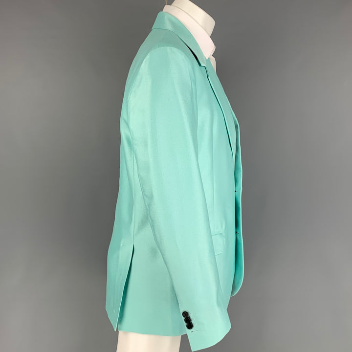 ACNE STUDIOS Size 38 Light Blue Woven Cotton Viscose Sport Coat