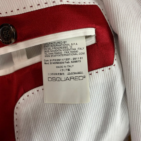DSQUARED2 Size 40 Burgundy Velvet Peak Lapel Sport Coat