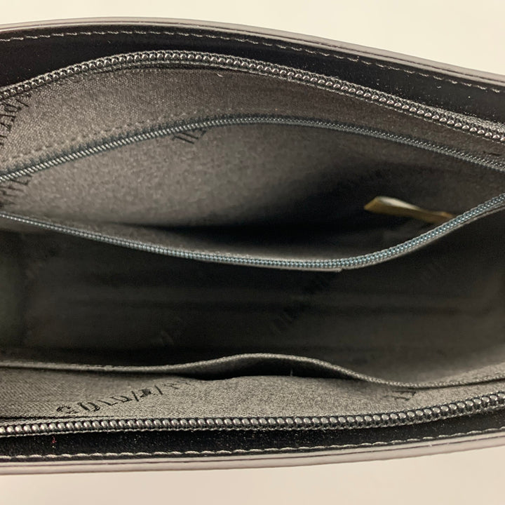 GOLDPFEIL Black Leather Wristlet Oxford Bag