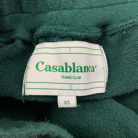 CASABLANCA Size XS Green Embroidery Cotton Sweatpants
