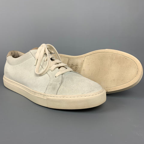 BRUNELLO CUCINELLI Size 7.5 Sea Foam Suede Sneakers