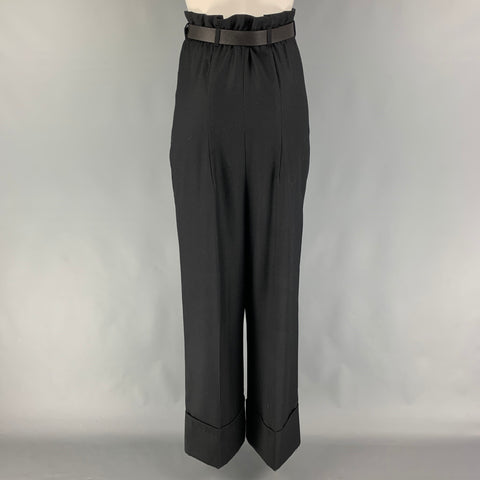 VIKTOR & ROLF Size 2 Black Wool High Waisted Dress Pants