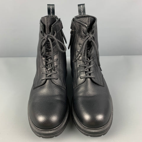 WOOLRICH Talla 11 Botines de cuero negro