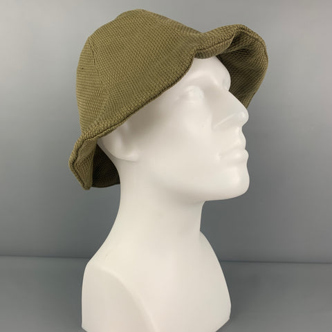 PROSPECTIVE FLOW Olive Woven Cotton Bucket Hat