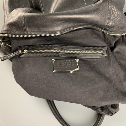 MARTIN MARGIELA Black Leather Top Handles Bags