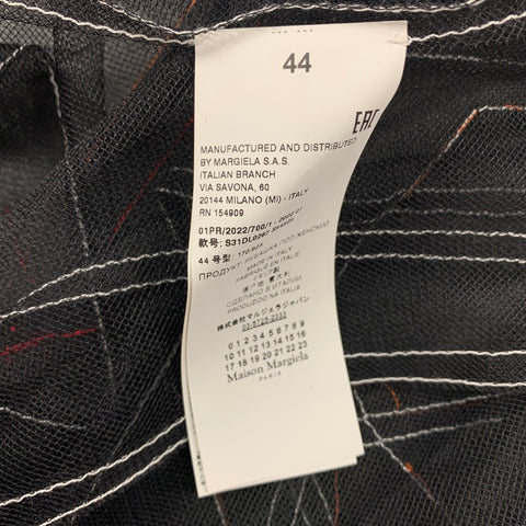 MAISON MARGIELA Size 8 Black Sheer Tulle Polyamide Jacket