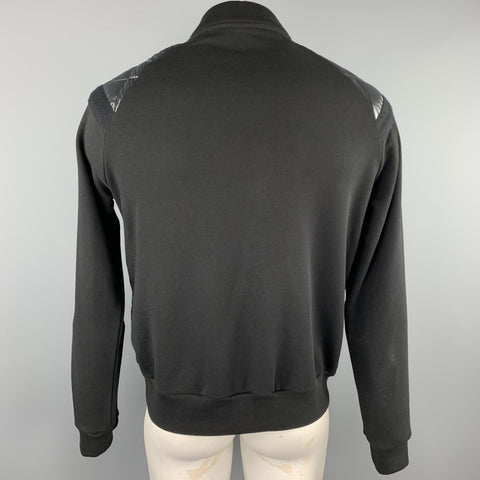 DRIES VAN NOTEN Size L Black Quilted Cotton Blend Zip Up Jacket