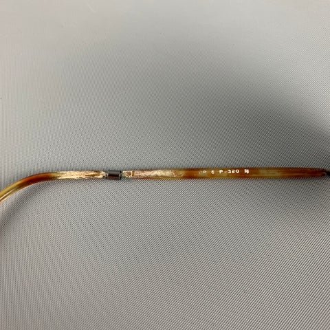 OLIVER PEOPLES Brown Metal Shield Sunglasses