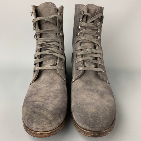 JOHN VARVATOS Talla 10 Botines con cordones de ante gris