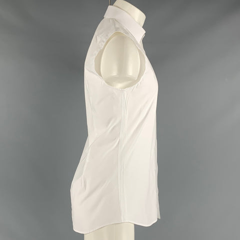 DOLCE &amp; GABBANA Taille 38 Chemise sans manches en coton uni blanc
