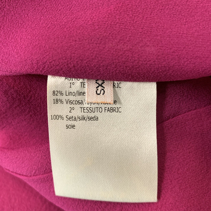GIAMBATTISTA VALLI Raspberry Size XXS Linen & Viscose Dress