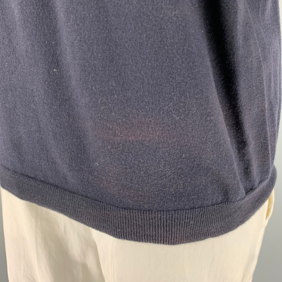 MARNI Size L Navy Cotton Pullover