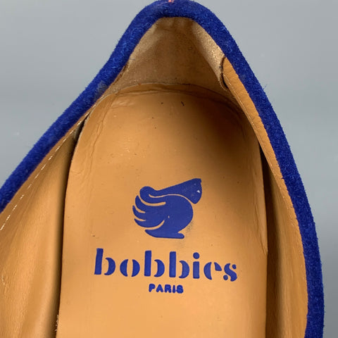 BOBBIES Talla 7 Mocasines de ante azul real