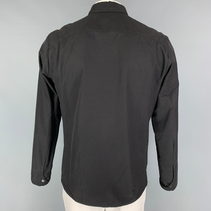 RAG & BONE Size L Black Cotton Polyester Bomber Jacket