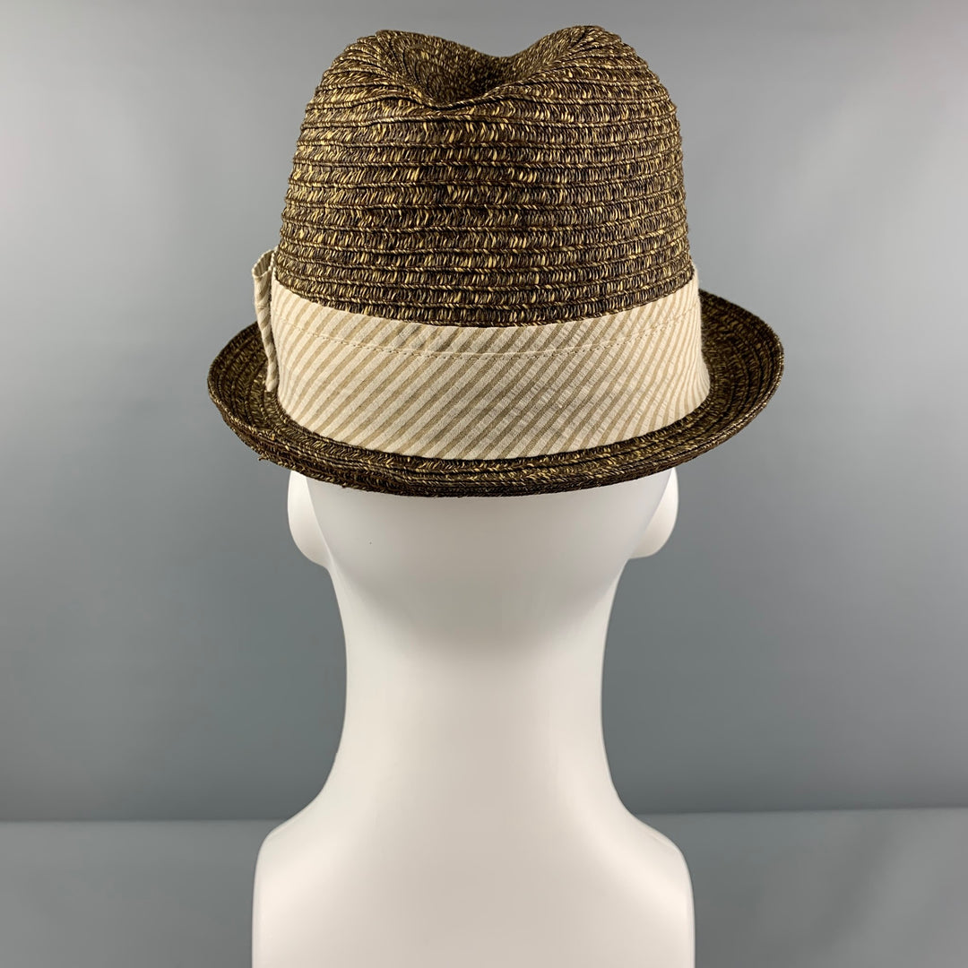 GOORIN BROTHERS Size S Brown Yellow Woven Cotton Straw Hat