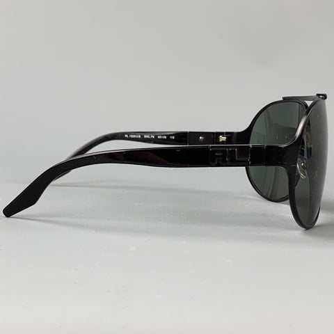 RALPH LAUREN Black Metal Aviator Sunglasses
