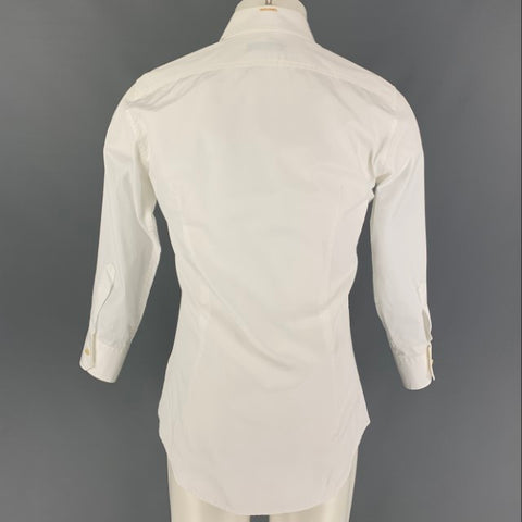 DSQUARED2 Size S White Cotton Button Up Long Sleeve Shirt