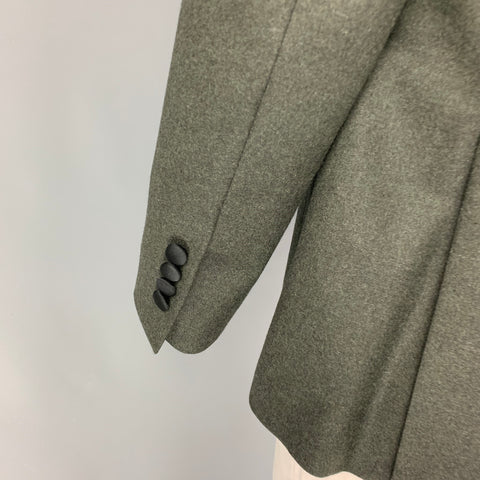 TODD SNYDER Size 42 Regular Charcoal Black Wool Sport Coat