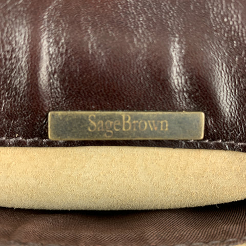 SAGEBROWN Burgundy Leather Shoulder Bag