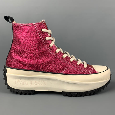 CONVERSE x J.W. ANDERSON Size 9 Blue Green Red Glitter High Top Sneakers