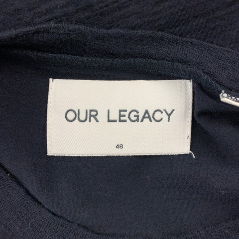 OUR LEGACY Size M Navy Merino Wool Crew-Neck Pullover Sweater
