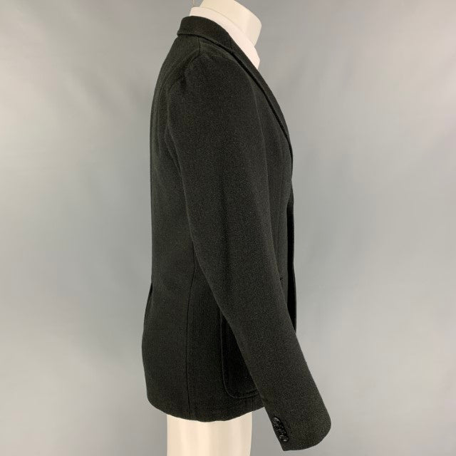 SPORTSWEAR COMPANY S.P.A. Size 38 Black Herringbone Wool Sport Coat