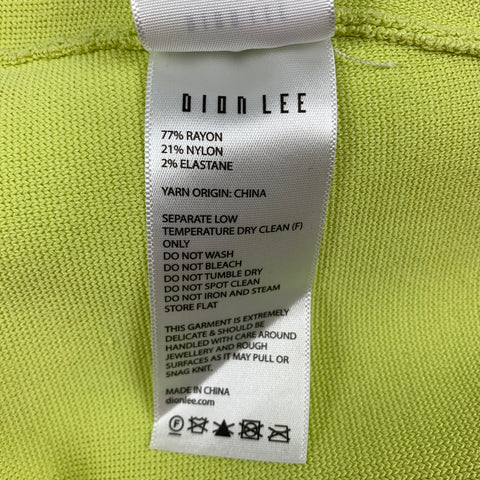 DION LEE Size 2 Neon Yellow Rayon Blend Density Bralette