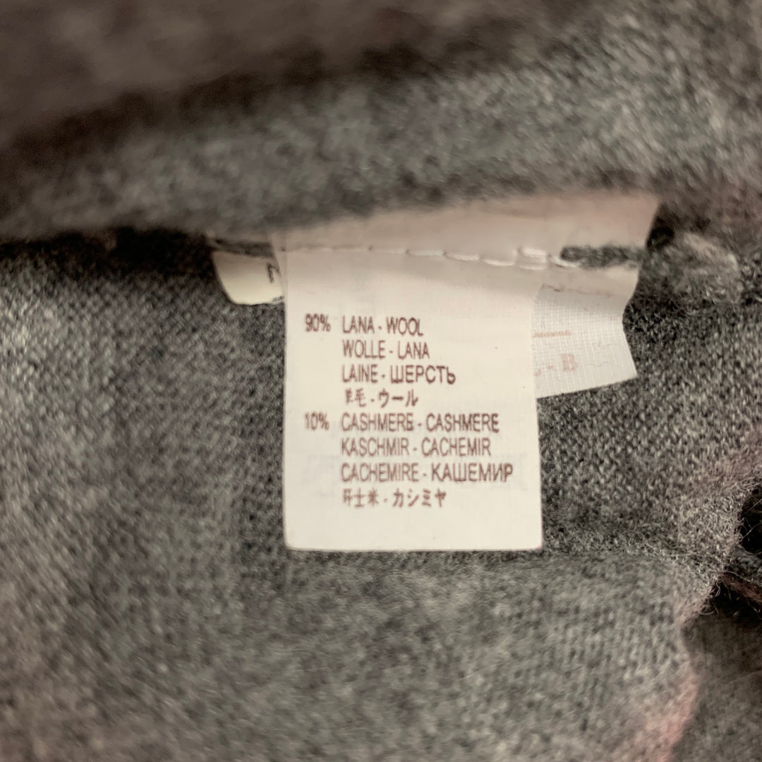 BRUNELLO CUCINELLI Taille M Gilet Boutonné Laine Cachemire Gris