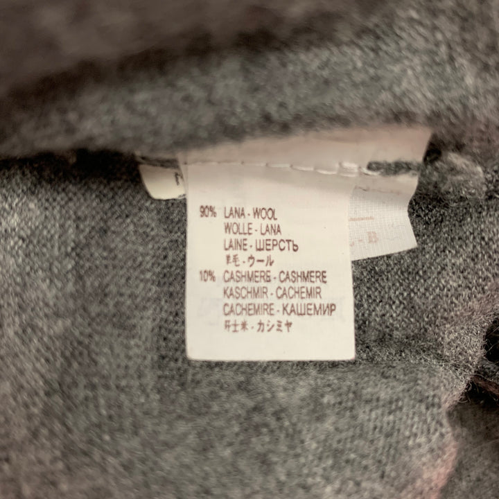 BRUNELLO CUCINELLI Taille M Gilet Boutonné Laine Cachemire Gris