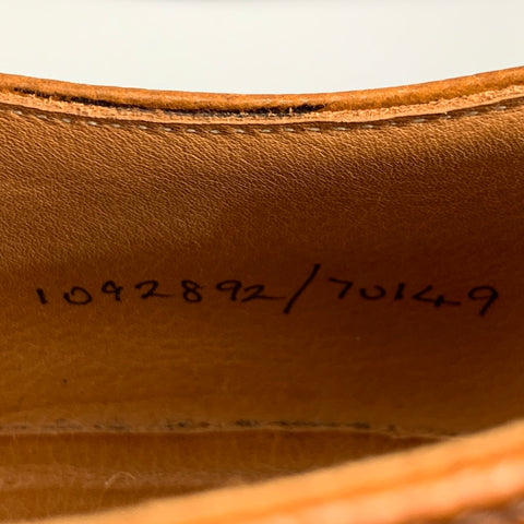 RALPH LAUREN Size 11.5 Tan Fringe Leather Lace Up Shoes
