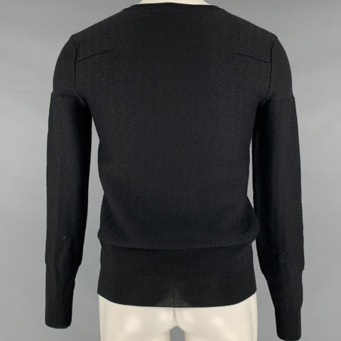 DIOR HOMME Size XS Black Knit Virgin Wool V-Neck Pullover