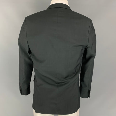 PAUL SMITH x BARNEYS NEW YORK Taille 38 Manteau de sport à revers cranté en laine Glenplaid noir