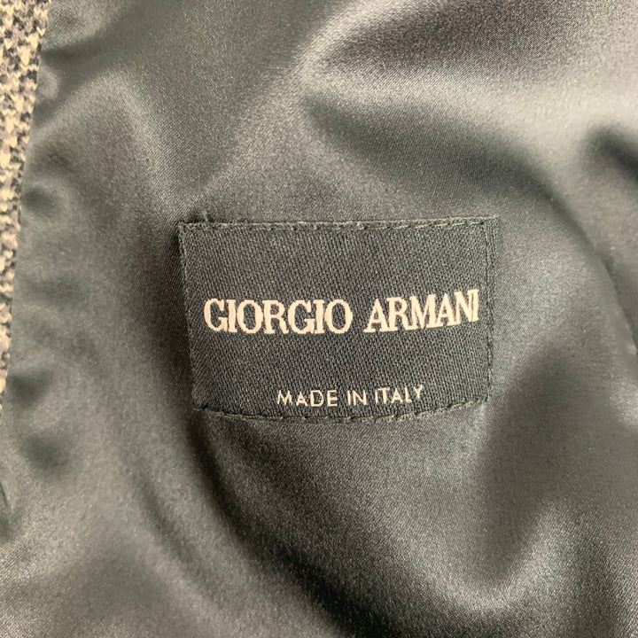 GIORGIO ARMANI Size S Grey & Black Heather Wool Shawl Collar Vest